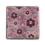 Background Floral Flower Stylised Memory Card Reader (Square 5 Slot) Front