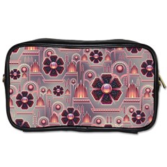 Background Floral Flower Stylised Toiletries Bag (one Side) by Wegoenart