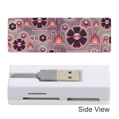 Background Floral Flower Stylised Memory Card Reader (stick) by Wegoenart