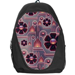 Background Floral Flower Stylised Backpack Bag by Wegoenart