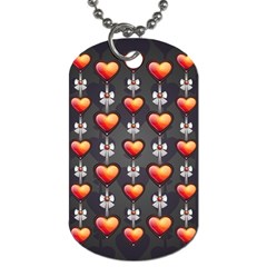 Love Heart Background Dog Tag (two Sides) by Wegoenart