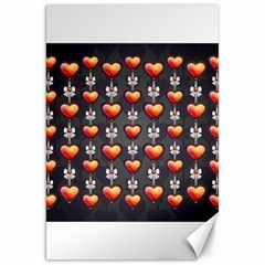 Love Heart Background Canvas 20  X 30  by Wegoenart