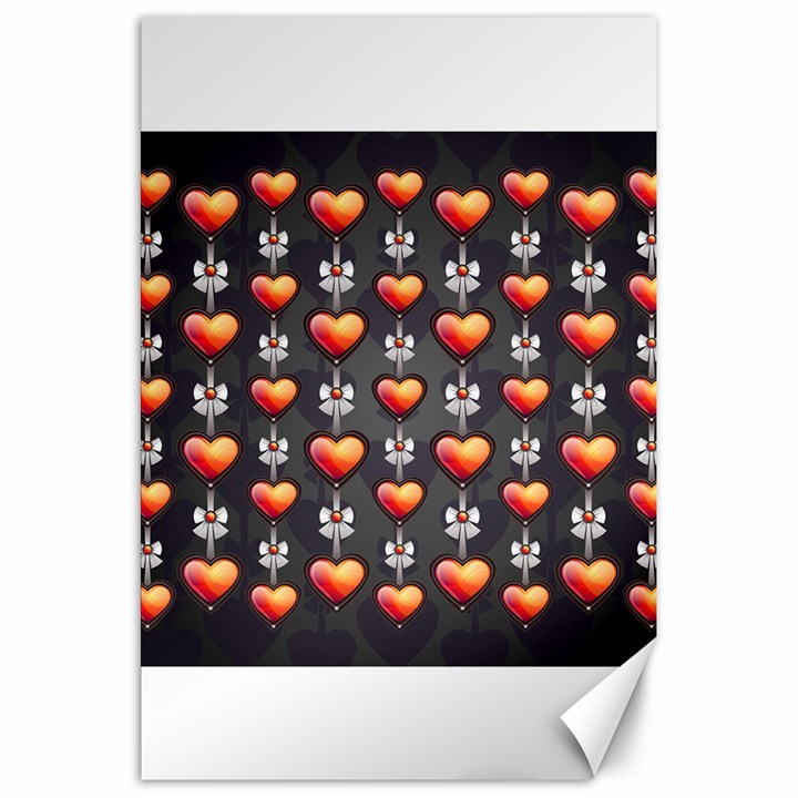 Love Heart Background Canvas 20  x 30 