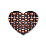 Love Heart Background Heart Coaster (4 pack)  Front