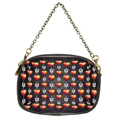 Love Heart Background Chain Purse (one Side)