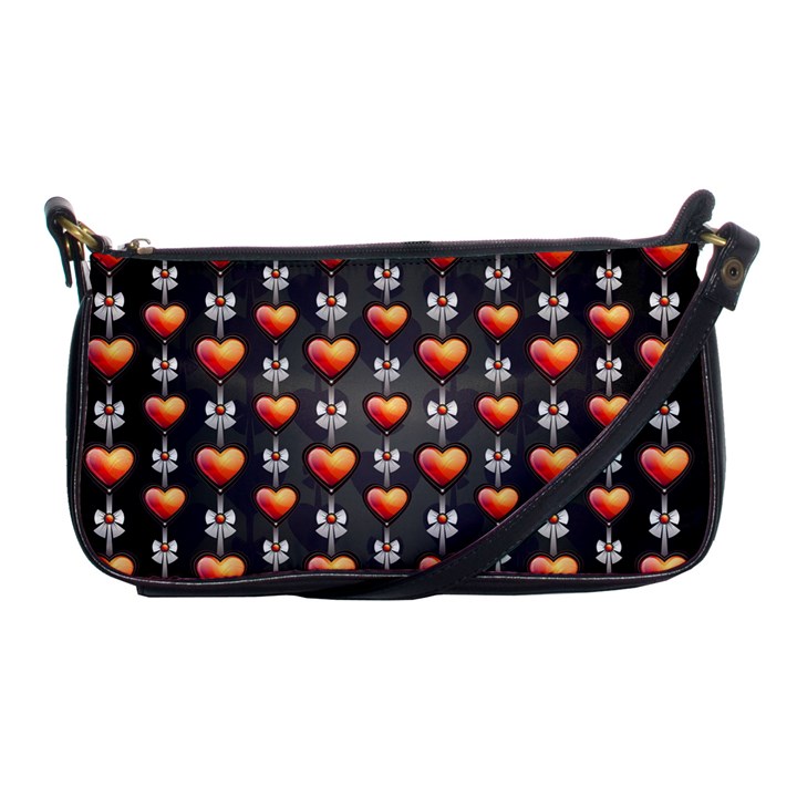 Love Heart Background Shoulder Clutch Bag