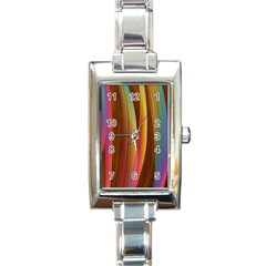 Abstract Background Colorful Rectangle Italian Charm Watch by Wegoenart