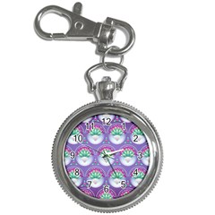 Background Floral Pattern Purple Key Chain Watches by Wegoenart