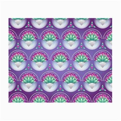 Background Floral Pattern Purple Small Glasses Cloth by Wegoenart