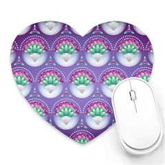 Background Floral Pattern Purple Heart Mousepads by Wegoenart