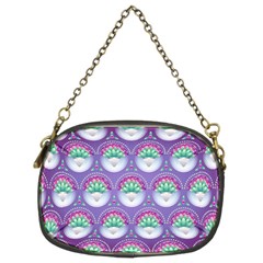 Background Floral Pattern Purple Chain Purse (two Sides) by Wegoenart