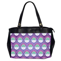 Background Floral Pattern Purple Oversize Office Handbag (2 Sides) by Wegoenart