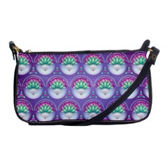 Background Floral Pattern Purple Shoulder Clutch Bag by Wegoenart