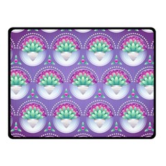 Background Floral Pattern Purple Fleece Blanket (small) by Wegoenart