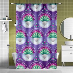 Background Floral Pattern Purple Shower Curtain 48  X 72  (small)  by Wegoenart