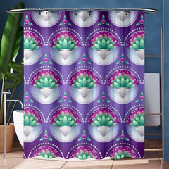 Background Floral Pattern Purple Shower Curtain 60  X 72  (medium)  by Wegoenart