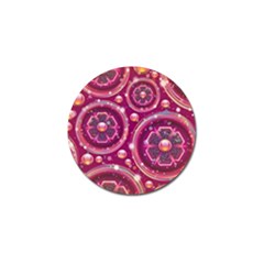 Pink Abstract Background Floral Glossy Golf Ball Marker by Wegoenart