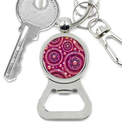 Pink Abstract Background Floral Glossy Bottle Opener Key Chains by Wegoenart