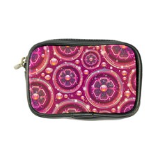 Pink Abstract Background Floral Glossy Coin Purse by Wegoenart