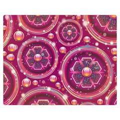 Pink Abstract Background Floral Glossy Double Sided Flano Blanket (medium)  by Wegoenart