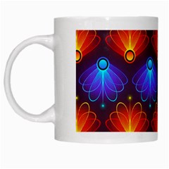 Light Background Colorful Abstract White Mugs by Wegoenart