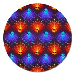 Light Background Colorful Abstract Magnet 5  (round) by Wegoenart