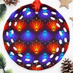 Light Background Colorful Abstract Ornament (round Filigree)