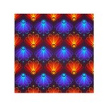 Light Background Colorful Abstract Small Satin Scarf (Square) Front