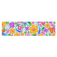 Floral Paisley Background Flower Satin Scarf (oblong)