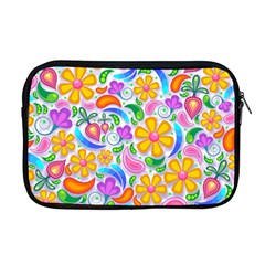 Floral Paisley Background Flower Apple Macbook Pro 17  Zipper Case by Wegoenart