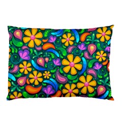 Floral Paisley Background Flowers Pillow Case (two Sides) by Wegoenart