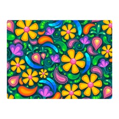 Floral Paisley Background Flowers Double Sided Flano Blanket (mini) 