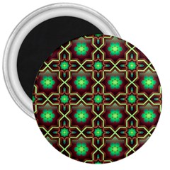 Pattern Background Bright Brown 3  Magnets by Wegoenart