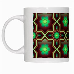 Pattern Background Bright Brown White Mugs by Wegoenart