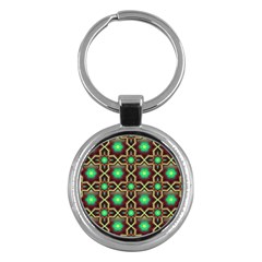 Pattern Background Bright Brown Key Chains (round)  by Wegoenart