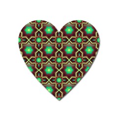 Pattern Background Bright Brown Heart Magnet by Wegoenart