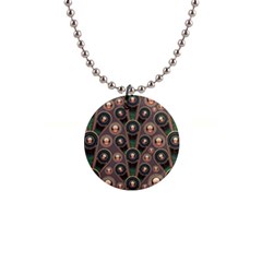 Background Abstract Pattern Green 1  Button Necklace by Wegoenart