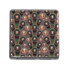 Background Abstract Pattern Green Memory Card Reader (square 5 Slot) by Wegoenart