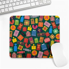 Presents Gifts Background Colorful Large Mousepads by Wegoenart