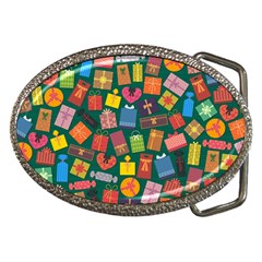 Presents Gifts Background Colorful Belt Buckles by Wegoenart