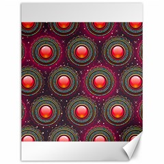 Abstract Circle Gem Pattern Canvas 12  X 16  by Wegoenart