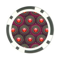 Abstract Circle Gem Pattern Poker Chip Card Guard by Wegoenart