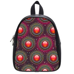 Abstract Circle Gem Pattern School Bag (small) by Wegoenart