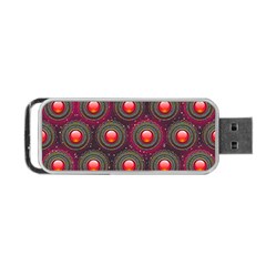 Abstract Circle Gem Pattern Portable Usb Flash (two Sides) by Wegoenart