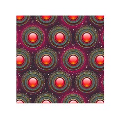 Abstract Circle Gem Pattern Small Satin Scarf (square) by Wegoenart