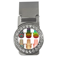 Evil Eye Protection Charm Colorful Money Clips (cz)  by Wegoenart