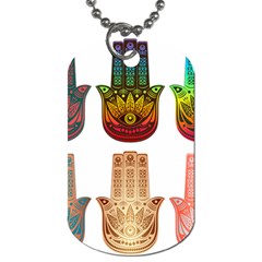 Evil Eye Protection Charm Colorful Dog Tag (one Side) by Wegoenart