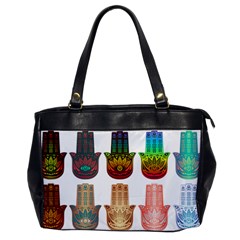 Evil Eye Protection Charm Colorful Oversize Office Handbag by Wegoenart