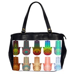 Evil Eye Protection Charm Colorful Oversize Office Handbag (2 Sides) by Wegoenart