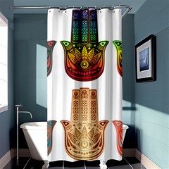 Evil Eye Protection Charm Colorful Shower Curtain 36  X 72  (stall)  by Wegoenart